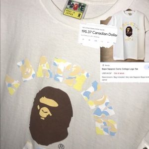 Bape Saporro Japan Exclusive ABC camo t sh…